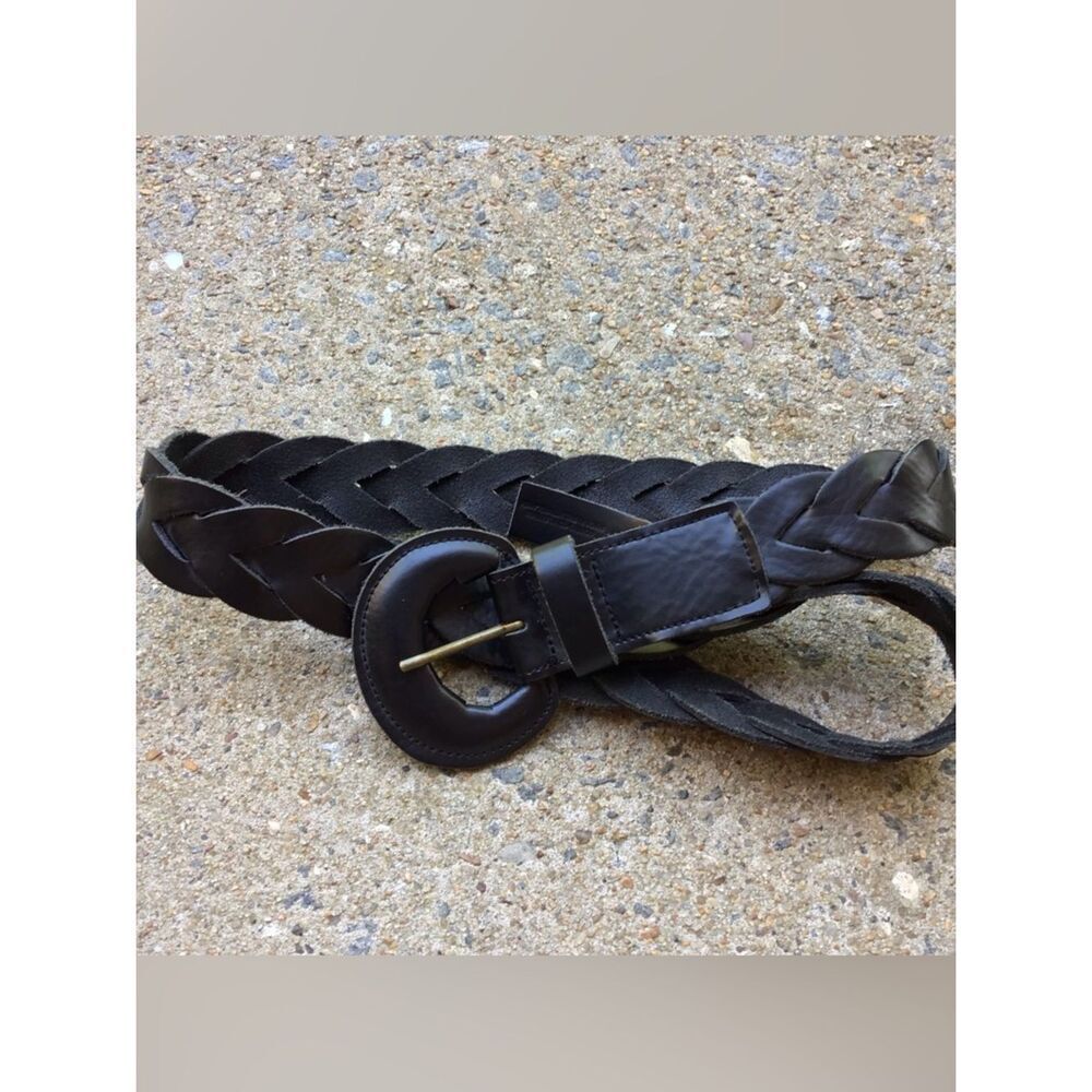 Summum Cow Leather Black Braided Belt